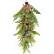 Northlight Fern and Succulents Artificial Spring Teardrop Swag - 28"